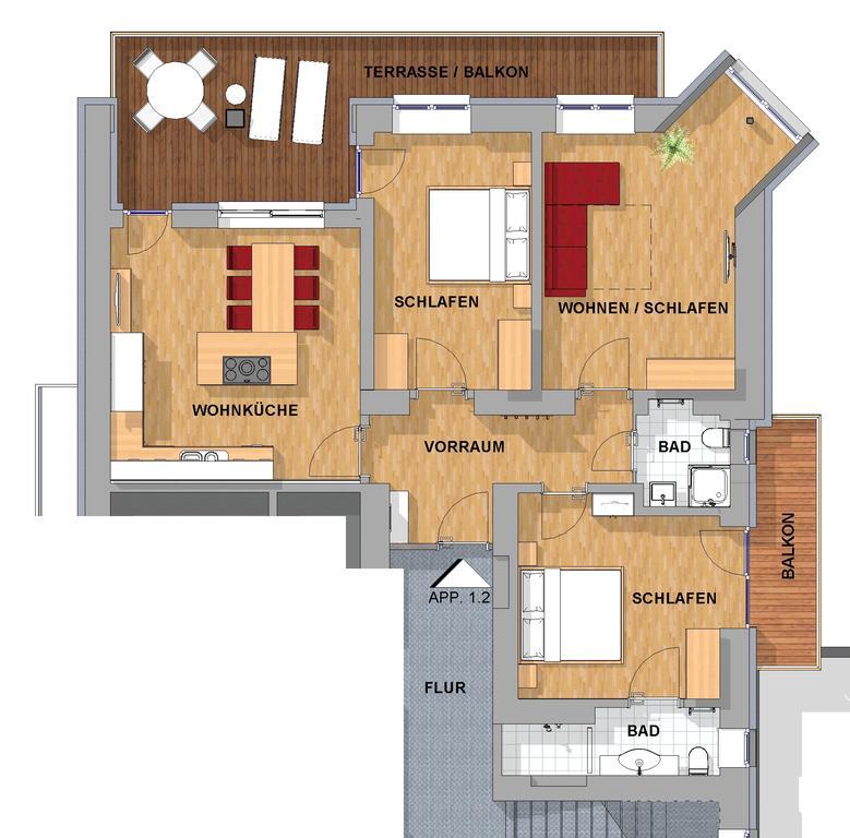Appartements Schwaighofer Kössen Rom bilde